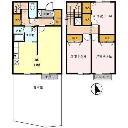 京口駅 徒歩30分 1階の物件間取画像